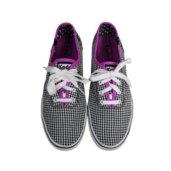 Keds Women's 8 Double Dutch Gingham Dot Sneaker - Picture 3 of 9